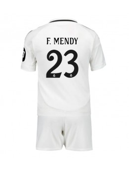 Billige Real Madrid Ferland Mendy #23 Hjemmedraktsett Barn 2024-25 Kortermet (+ Korte bukser)